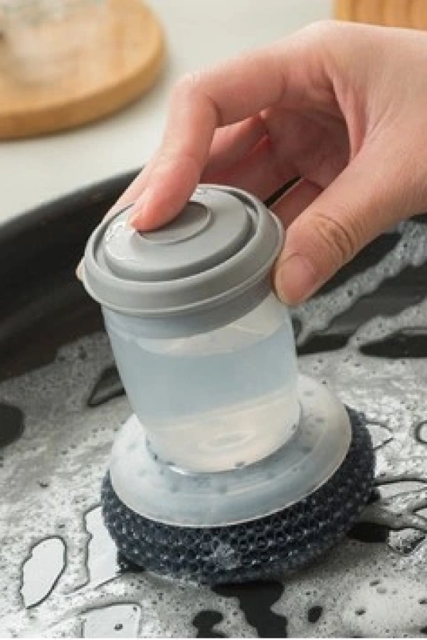 Deterjan Hazneli Telli Bulaşık Fırçası