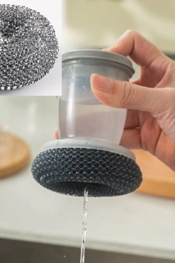 Deterjan Hazneli Telli Bulaşık Fırçası