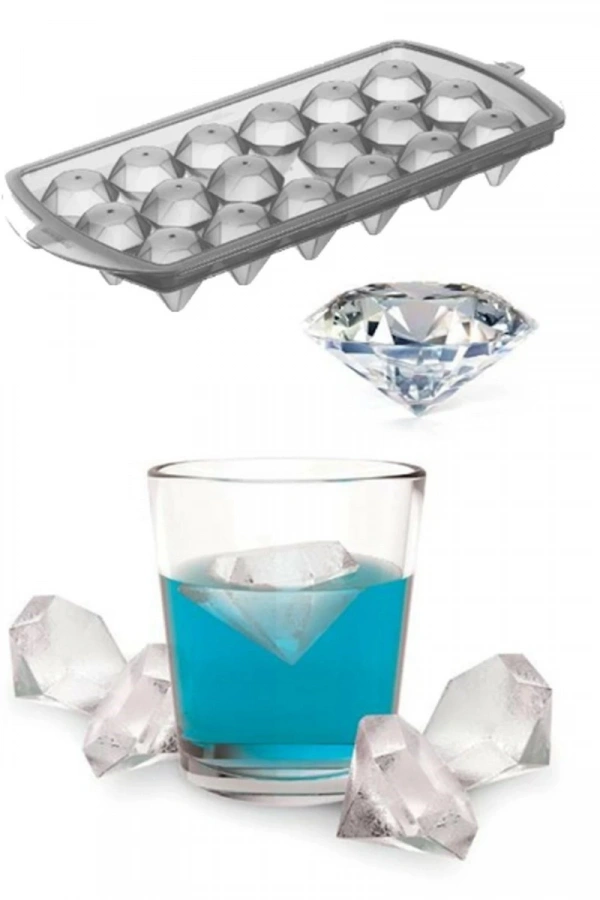 Diamond Elmas Şeklinde Buz Kalıbı 18 Bölmeli