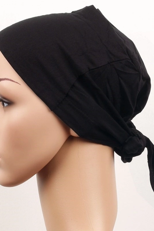 Dikişsiz Bağlamalı Tesettür Bone - Bağlamalı Bandana