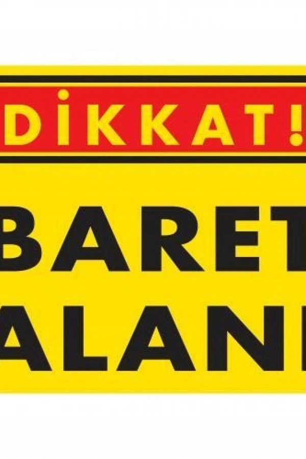 Dikkat Baret Alanı Uyarı Levhası 25x35 KOD:1417