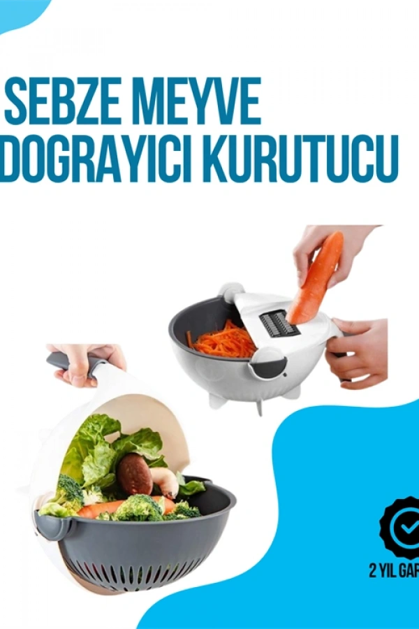 Dilimleyici ve Rende Bıçaklı Çok Amaçlı Mutfak Aleti