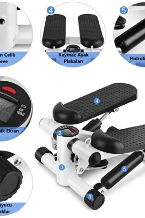 Direnç Lastikli Mini Stepper Egzersiz Aleti