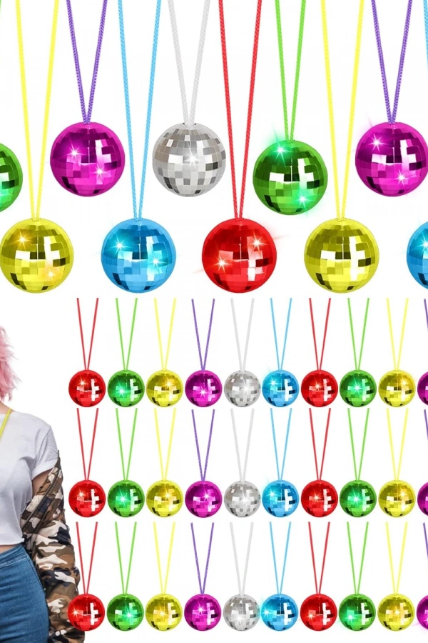 Disko Topu Kolye Seti 6 Adet