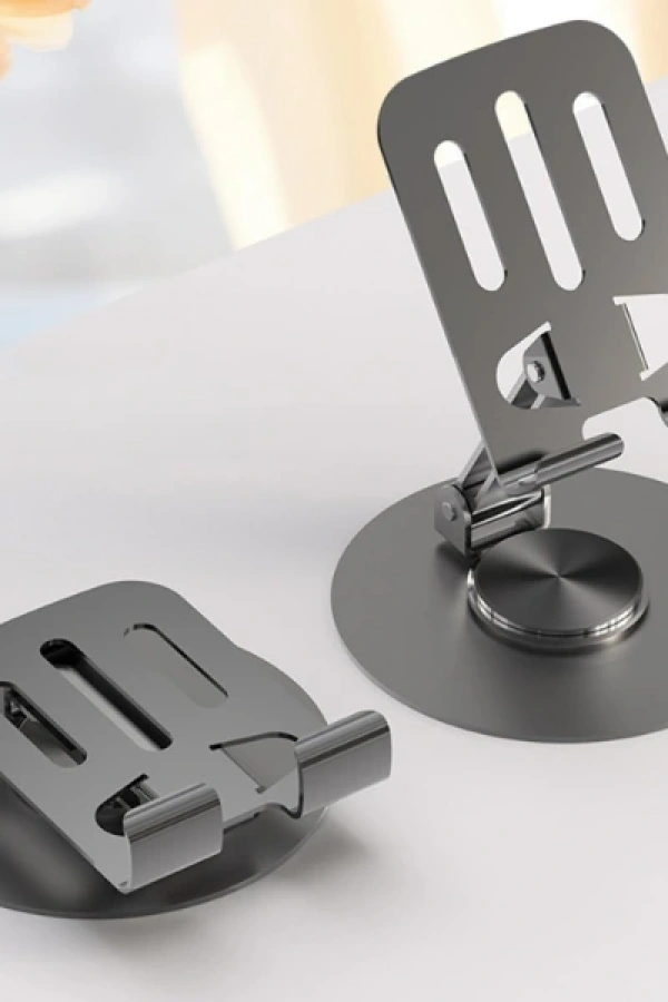 Dönebilir ve Katlanabilir Masaüstü Metal Telefon Tutucu