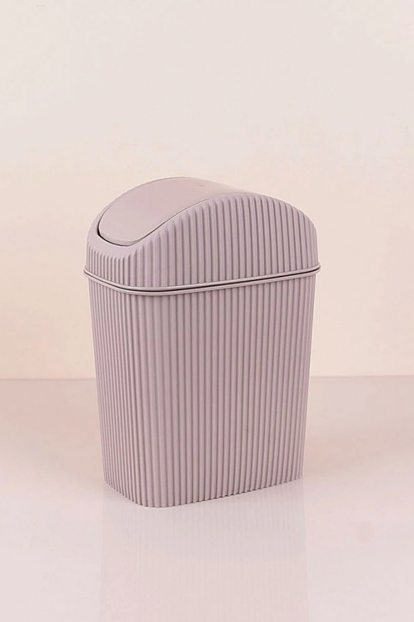 Döner Kapaklı Mini Çöp Kovası 2.5 LT - Krem