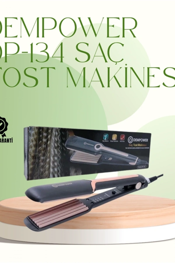 DP-134 Saç Tost Makinesi 220°C Isı Ayarlı, 360° Dönebilen Kablo