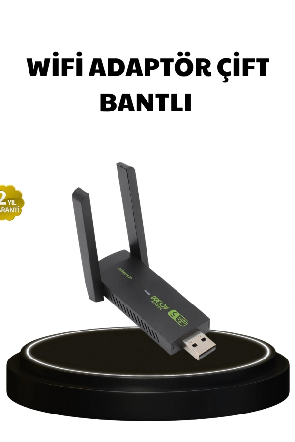 Dual Band USB WiFi Adaptör – 1200 Mbps Hız