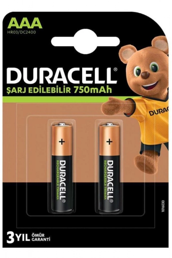 Duracell 1.2V 750 MAh AAA Şarjlı Kalem Pil 2li