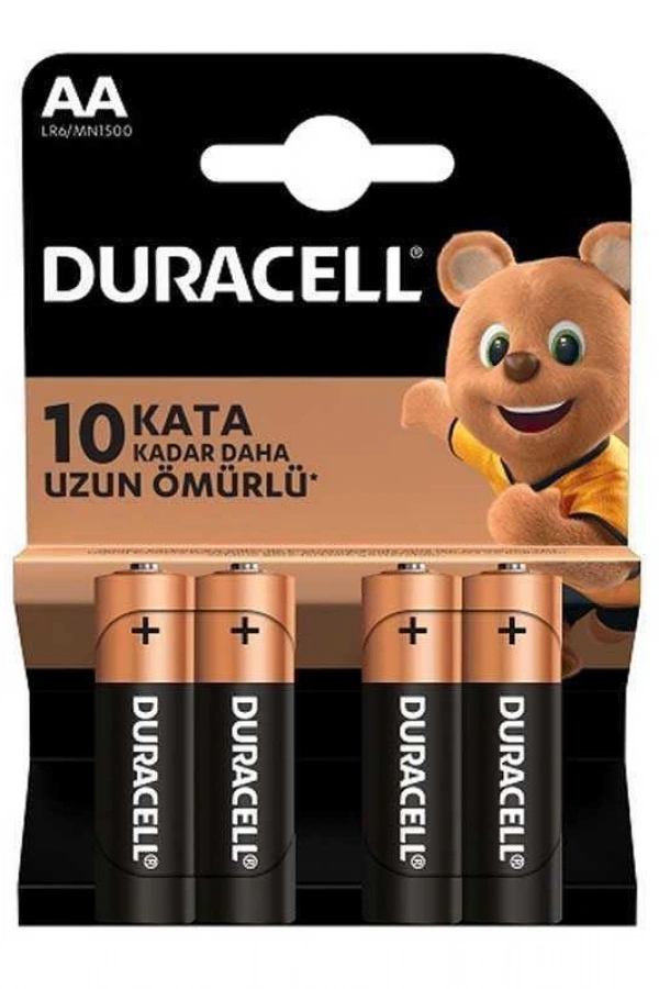 Duracell Alkalin Pil AA 4 lü Paket