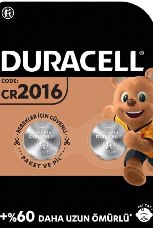 Duracell CR2016 3V Lityum Pil 2li Paket