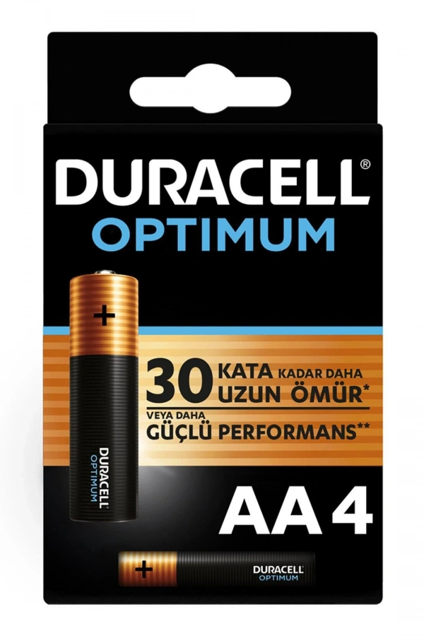 Duracell Optimum Alkalin Pil AA 4 lü Paket