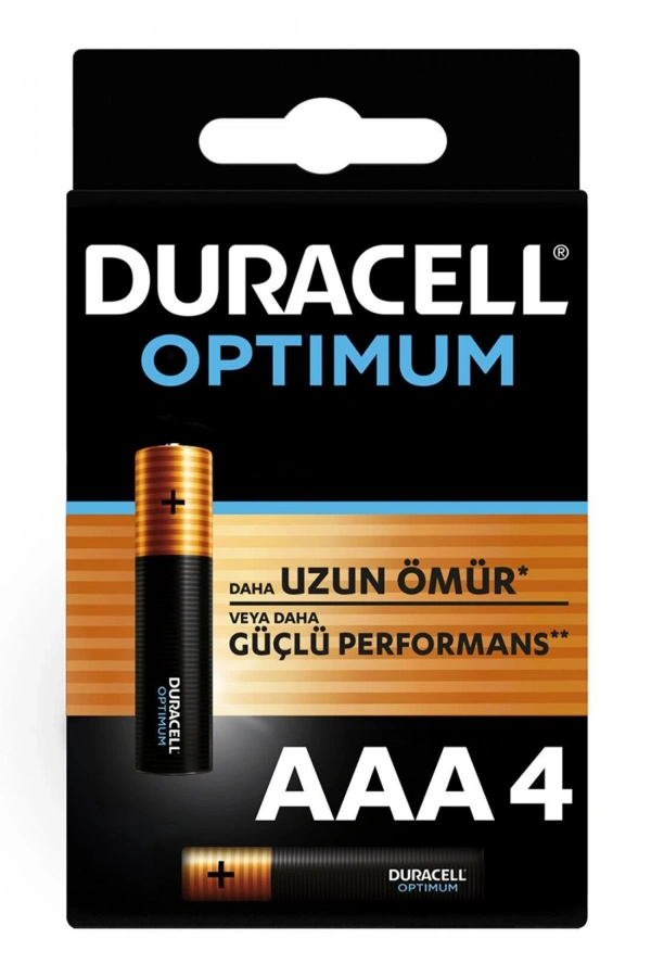 Duracell Optimum Alkalin Pil AAA 4 lü Paket