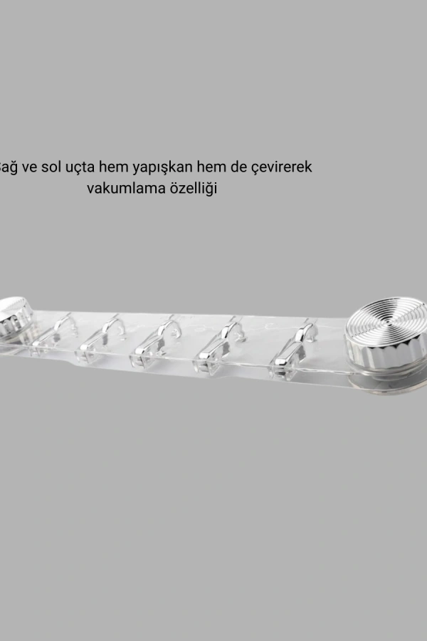 Duvar Tipi Vakumlu Askılık Şeffaf Orta Tasarımlı