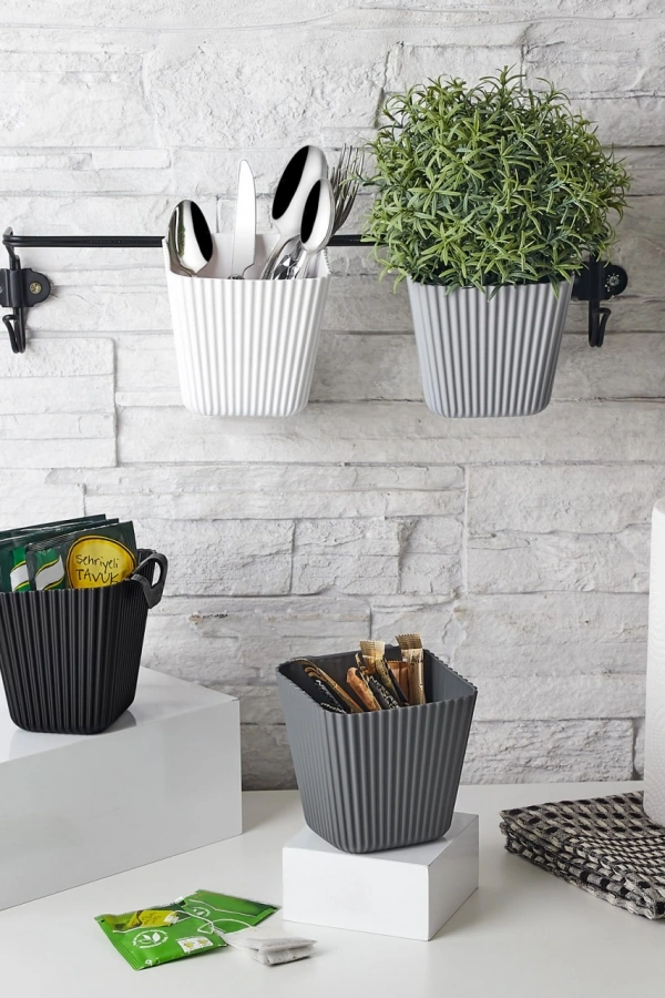 Duvara Asılan Çok Amaçlı Organizer - 2'li Saksı Set
