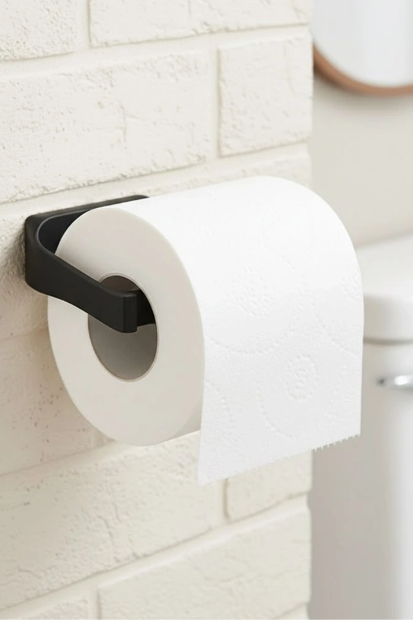 Duvara Monte Siyah Peçetelik Minimal Banyo Aksesuarı