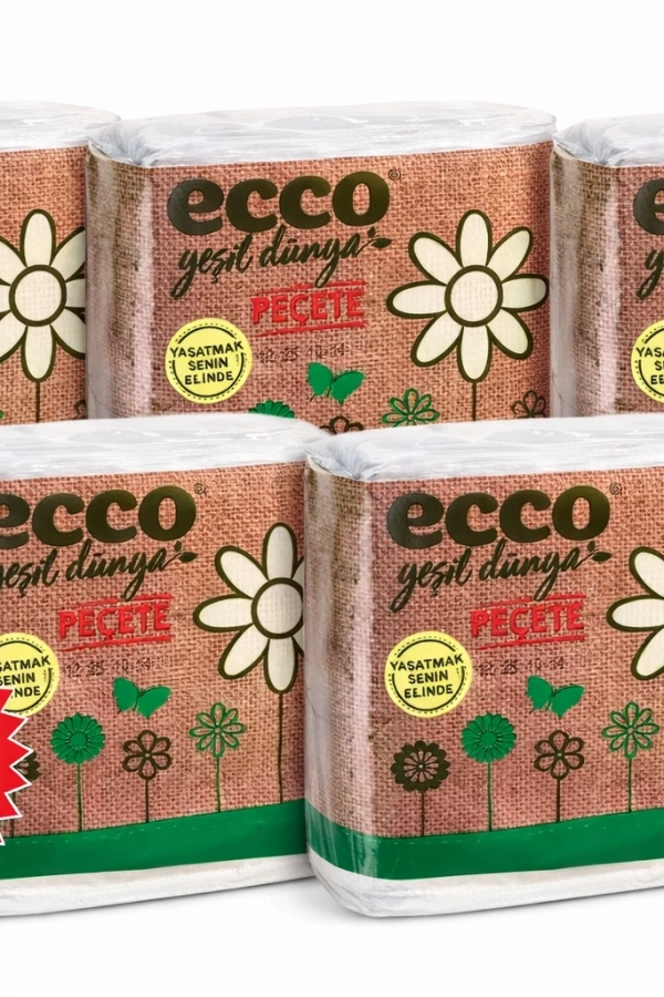 Ecco Green Kağıt Peçete 100’lü 5 Adet 23x25 cm Ekonomik Paket