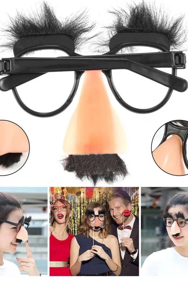 Eğlenceli Kılık Değiştirme Kaş Bıyık Mizah Gözlüğü 9x13 cm