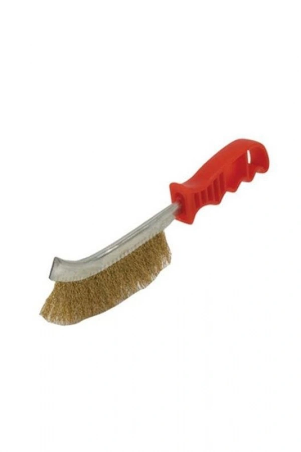 Eğri Saplı Tel Fırça Tek Sıra ( Plastik Saplı)