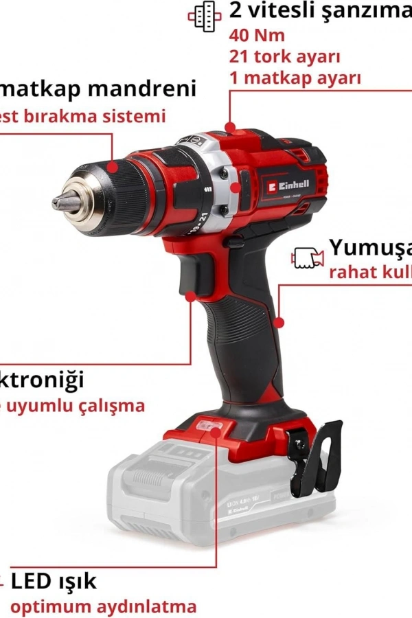 Einhell TE CD 18/40 Lİ Solo Vidalama