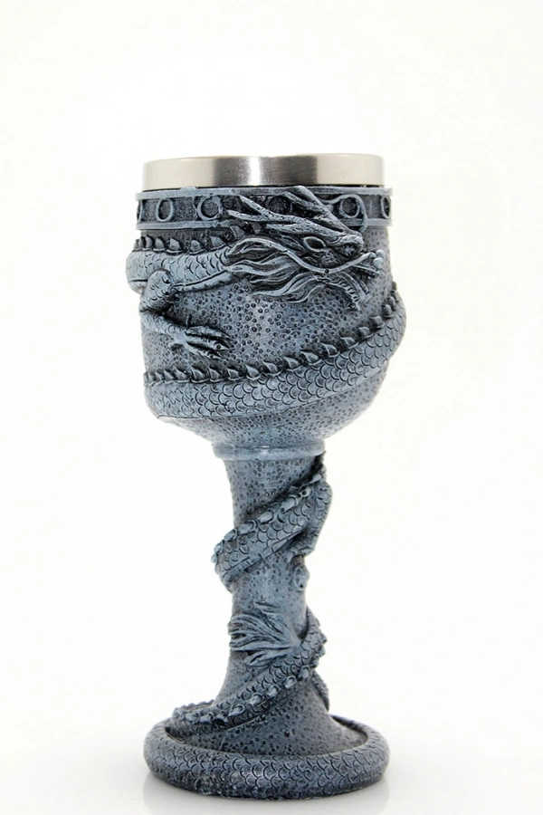 Ejderha Tasarımlı Paslanmaz Çelik Kadeh Bardak Model 1