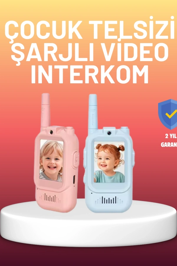 Ekranlı Walkie Talkie Oyuncağı Ses ve Görüntü Destekli