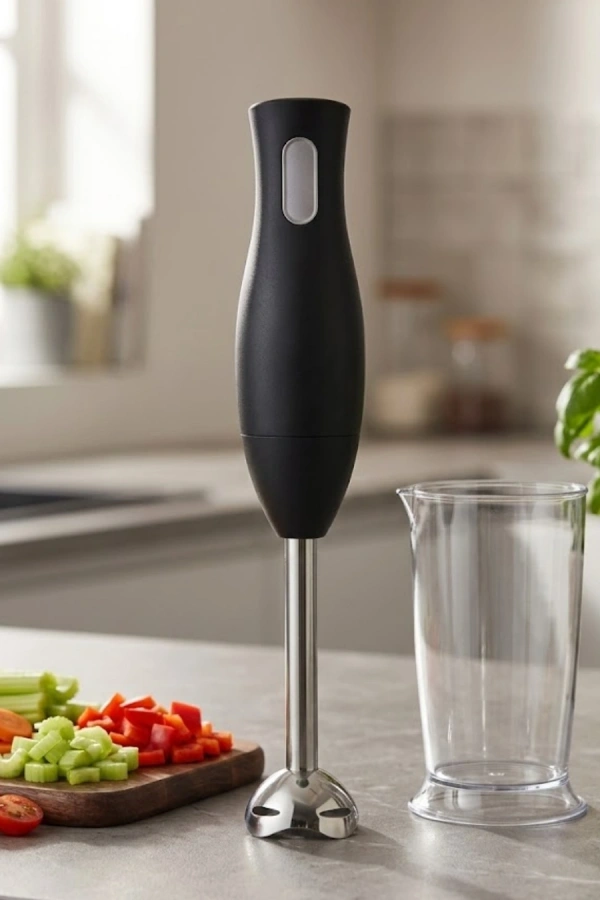 El Blenderı Paslanmaz Çelik Metal Ayaklı Ergonomik Tasarımlı Mutfak Blender