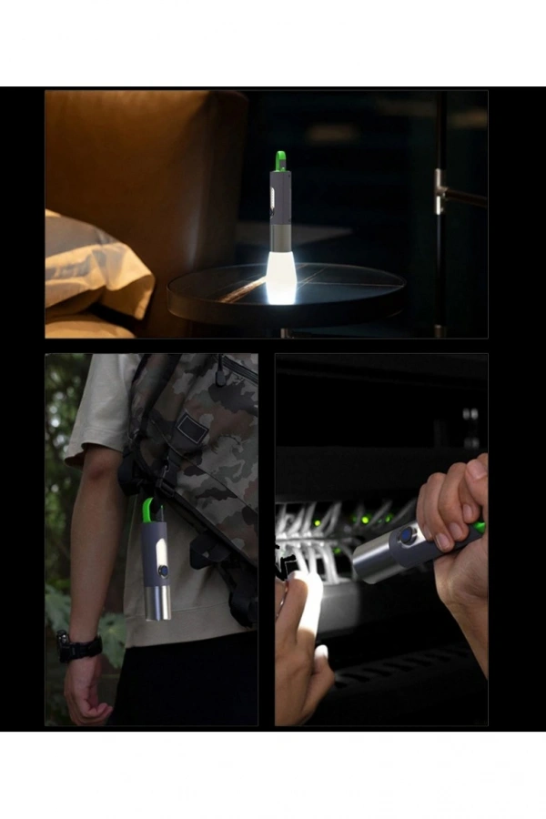 El Feneri Kamp Lambası 750 Lümen Şarjlı Type-C