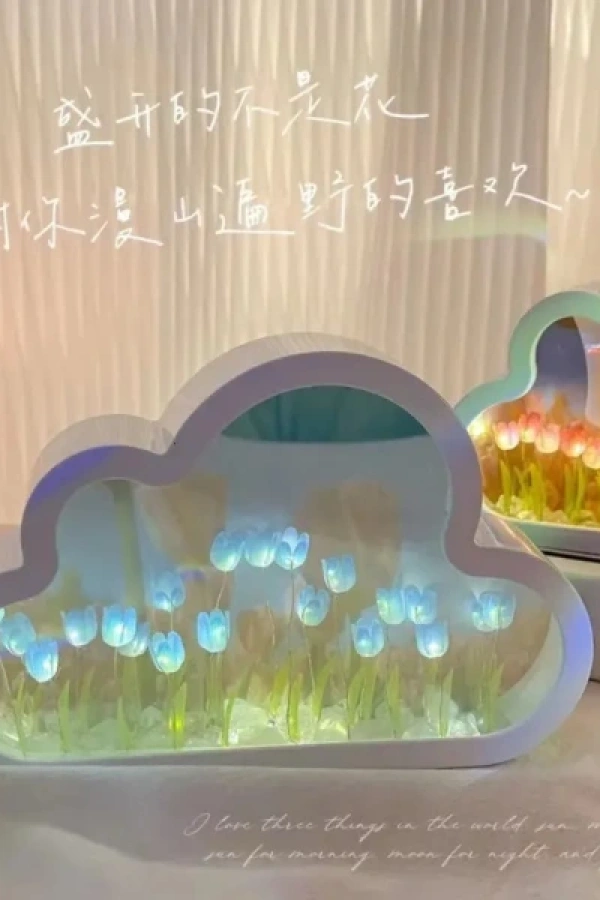 El Yapımı Büyük Boy Bulut Gece Lambası