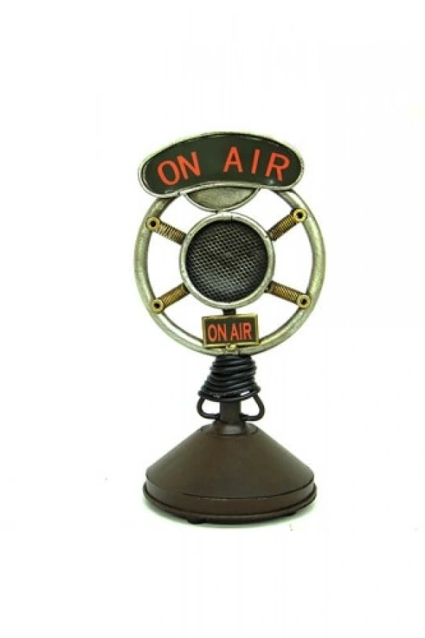 El Yapımı Dekoratif Vintage Mikrofon