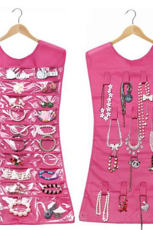 Elbise Şeklinde Takı Organizeri - Pembe