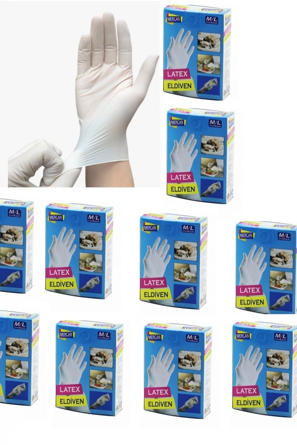 Eldiven Latex Eldiven Muayene Eldiveni M/L 60 Adet