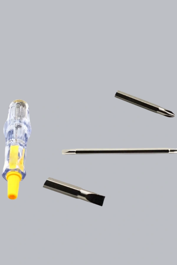 Elektrik Test Kalemi Neon Işıklı Nikel Kaplama 110-220V Dirençli