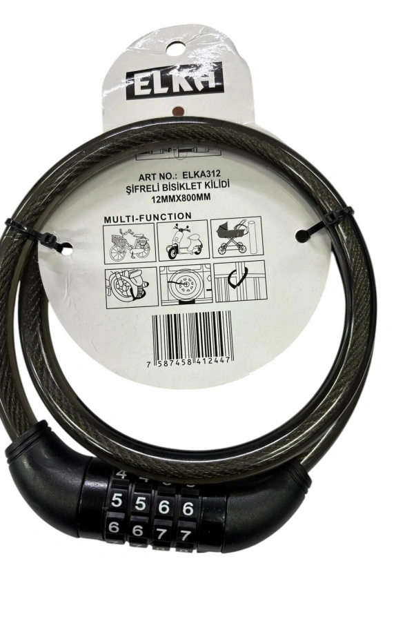 Elka 312 Şifreli Bisiklet Kilidi 80 cm