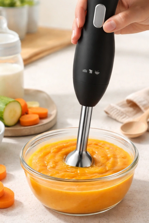 Ergonomik Tasarımlı El Blenderı Paslanmaz Çelik Metal Blender Ayağı