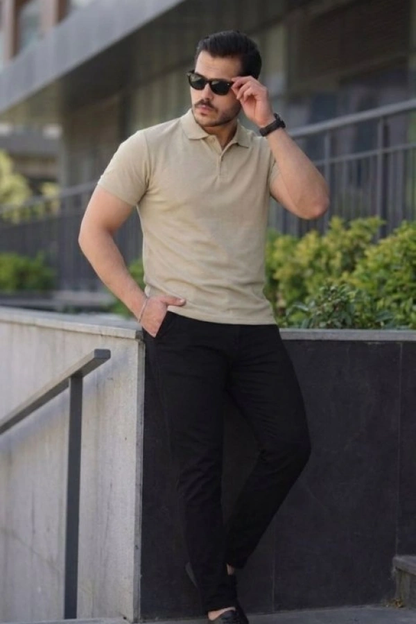 Erkek Kısa Kollu Yakalı Tişört