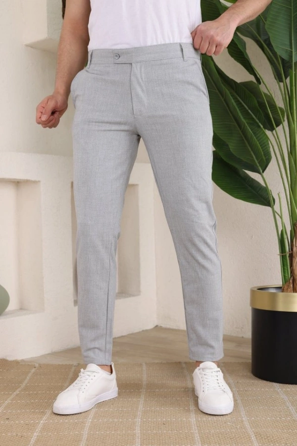 Erkek Slim Fit Dilli Kumaş Pantolon