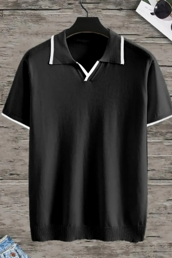 Erkek Uzun Kollu Yakalı Triko Bluz