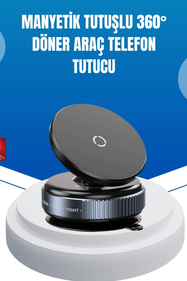 Evrensel Manyetik Araç Telefon Tutucu 360° Döner Başlık