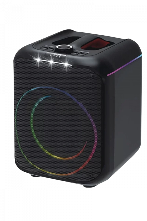 F39 25W Sürücülü RGB Işıklı 2 Adet Mikrofonlu Bluetooth 5.3 Kablosuz Hoparlör – Siyah