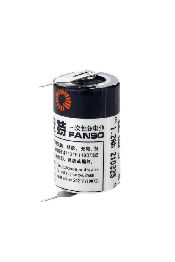 FANSO ER14250H 3.6V 1/2 AA Size Lithium Pil (Li-SOCL2) 2 PIN