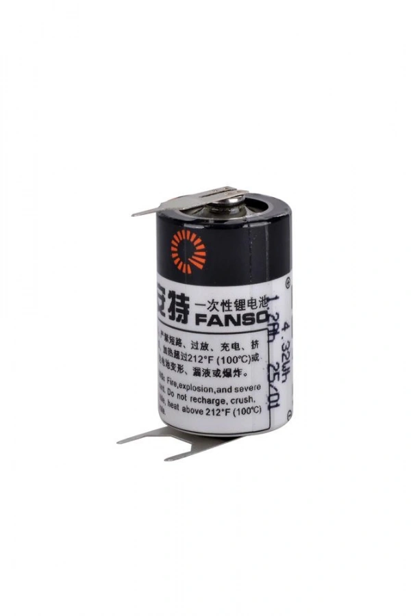 FANSO ER14250H 3.6V 1/2 AA Size Lithium Pil (Li-SOCL2) 3 PIN