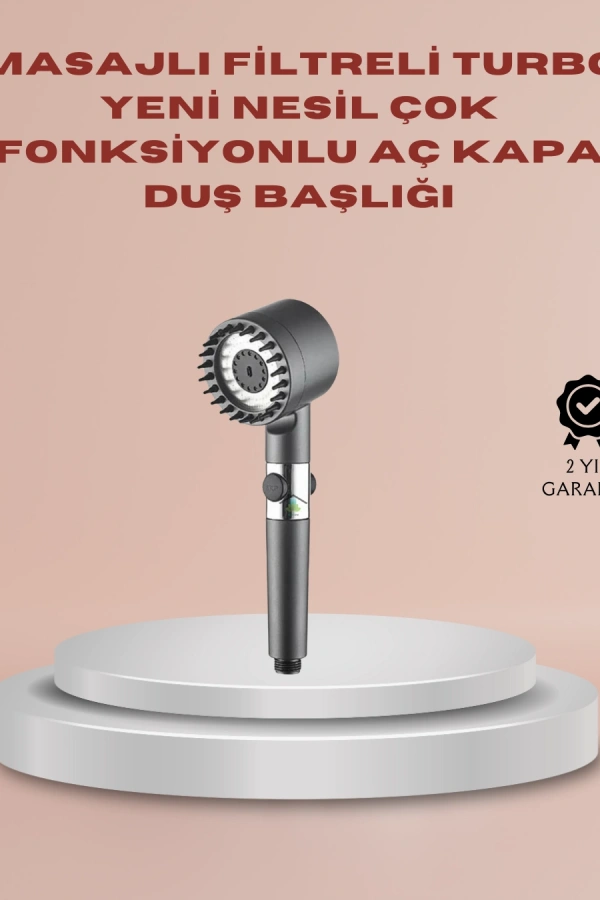 Filtreli Masaj Özellikli Duş Başlığı Aç Kapa Tuşlu