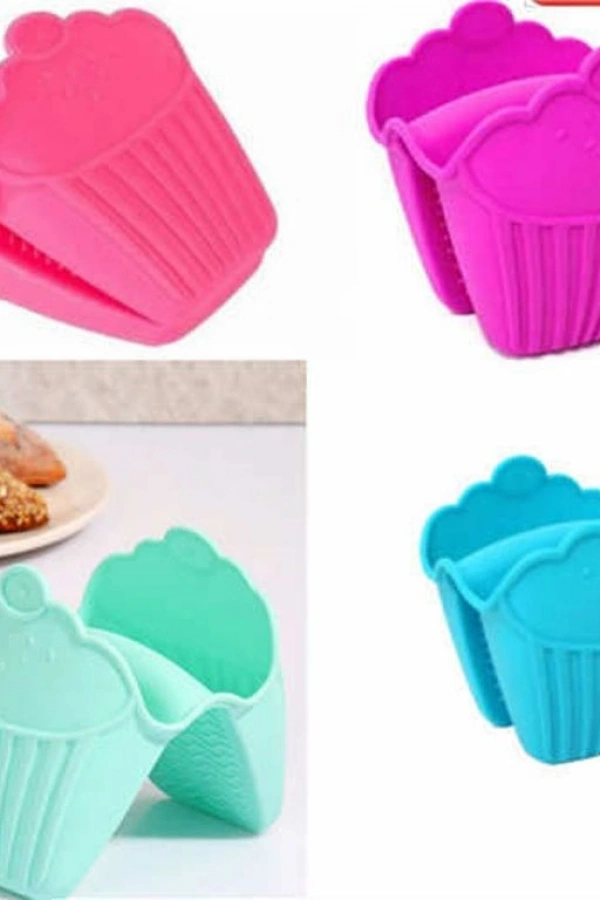 Fırın Eldiveni Silikon Kaymaz Su Geçirmez Yanmaz Silikon Eldiven