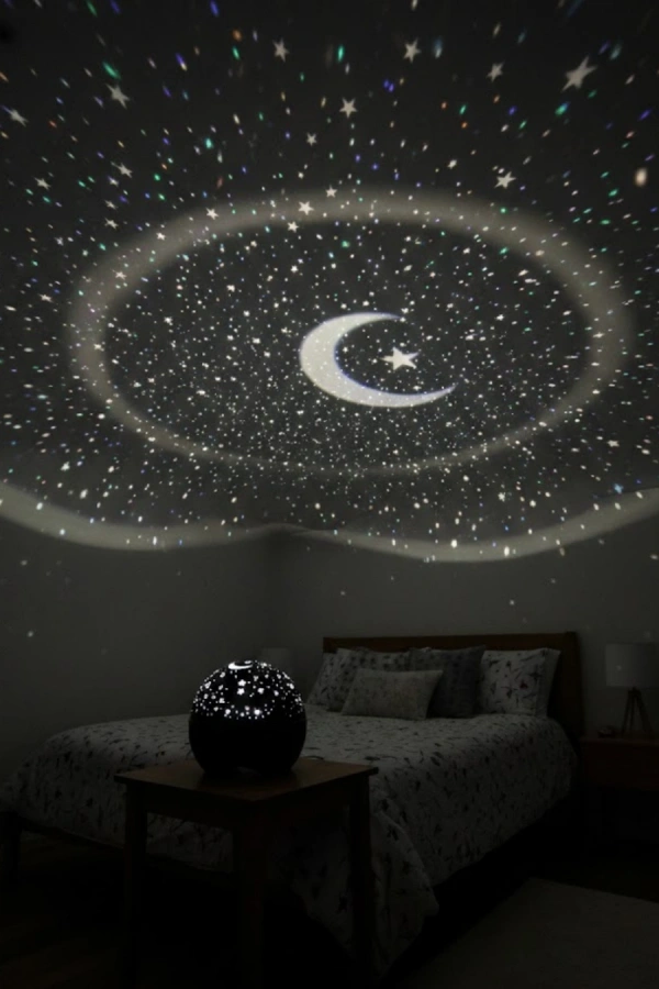 Fişli Yıldız Projektör Gece Lambası Müzikli