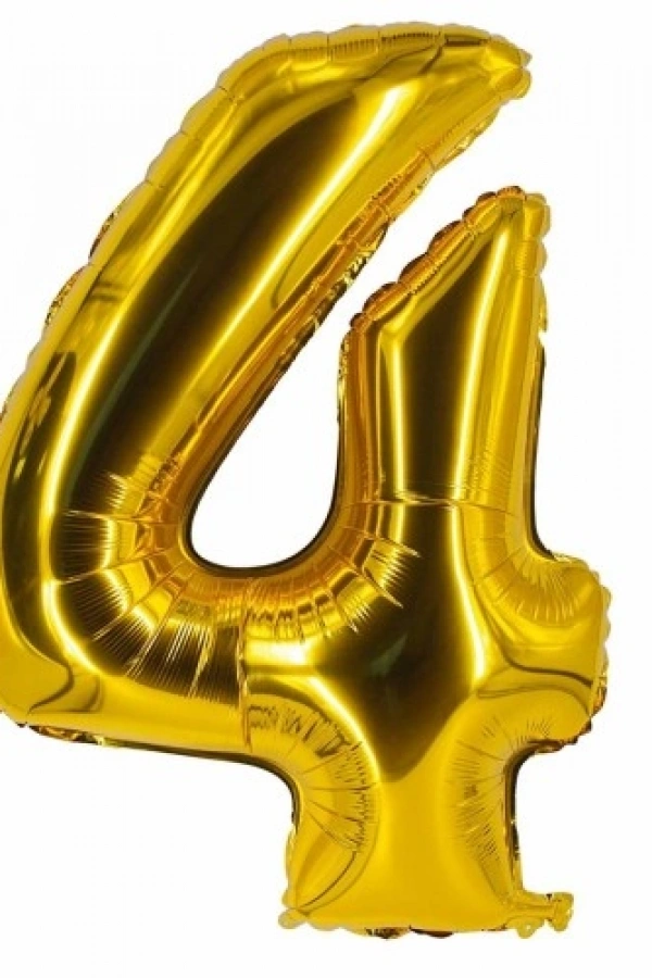 Folyo Balon 4 Rakamı Altın Renk