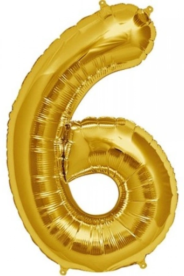 Folyo Balon 6 Rakamı Altın Renk