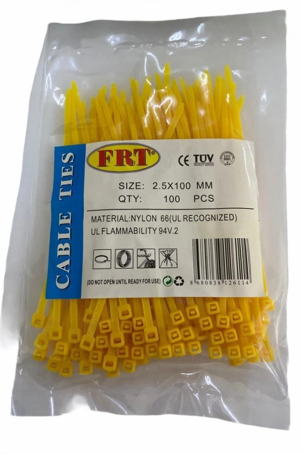 FRT Sarı 2,5x100 Kablo Bağı