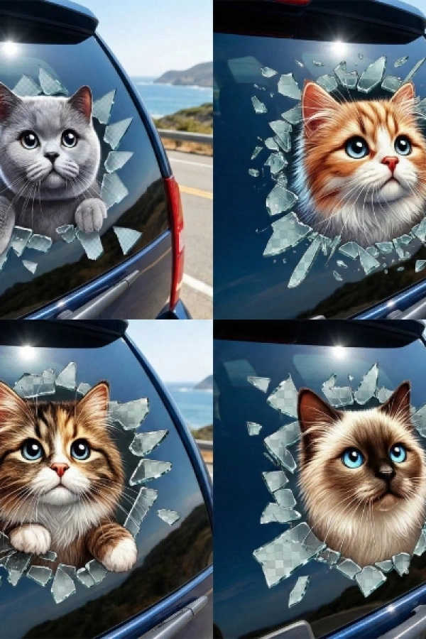 Fulcar Kedi Tasarımlı Araç Stickerı