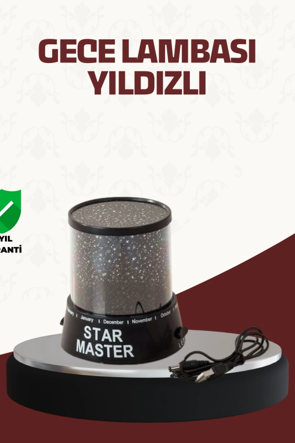 Galaxy Efektli LED Projektör Taşınabilir Yıldız Gece Lambası